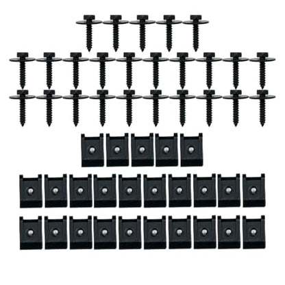 M4.2 Universal Fender Liner Screw and U Clips Fits Various Vehicles - size: M4.2