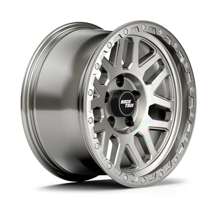 RockTrix RT110 18 inch Wheel, 18x9, 5x150, 12mm Offset, Machined Silver - color: Machined Silver, size: 18x9 -12mm offset