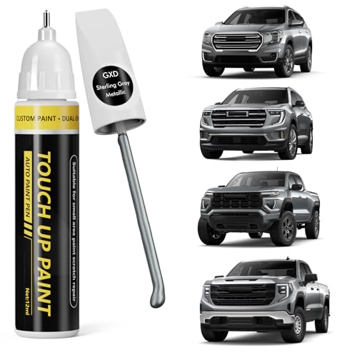 (Sterling Gray Metallic (GXD) Car Touch Up Paint for GMC - color: Sterling Gray Metallic (GXD) for 2025 Sierra/2024 Sierra/2023 Sierra/2025 Sierra EV/2025 YUKON & YUKON XL/2024 YUKON & YUKON XL/2026 HUMMER EV PICKUP/2025 HUMMER EV PICKUP/2024 HUMMER EV PI