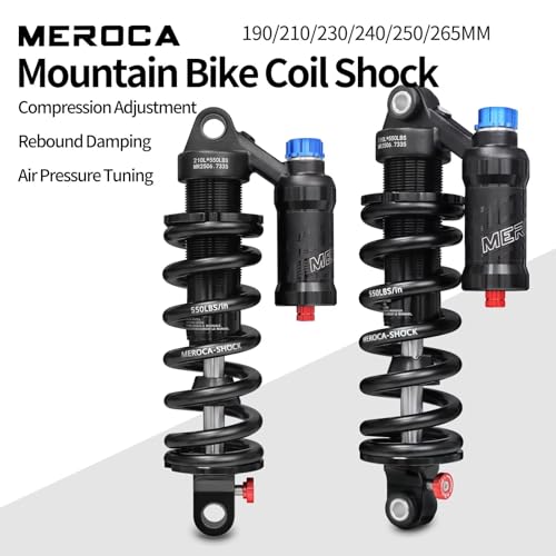 MEROCA 210mm Adjustable Air Spring Coil Over Rear Shock Absorber - size: 210mm*550lbs