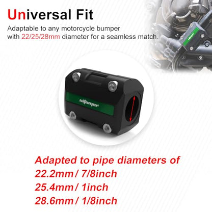 Xitomer Nylon Crash Bar Frame Sliders Protector for 22/25/28mm Crash Bars - color: Green