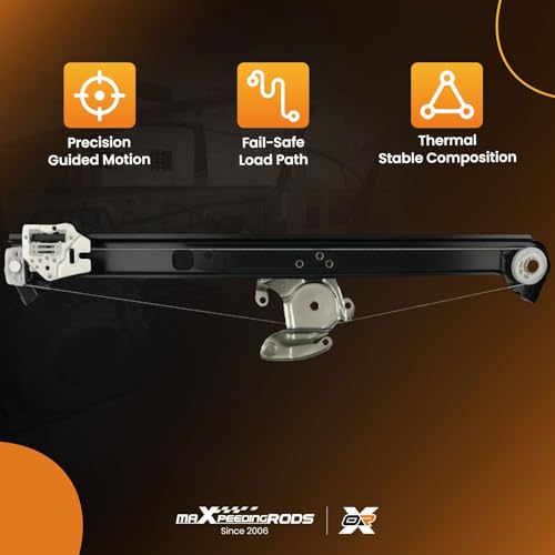 maXpeedingrods Rear Right Passenger Side Window Regulator for BMW X5 E53 3.0i 4.4i 4.6is 4.8is 2000-2006 740413 51357125060 - style: 740-413