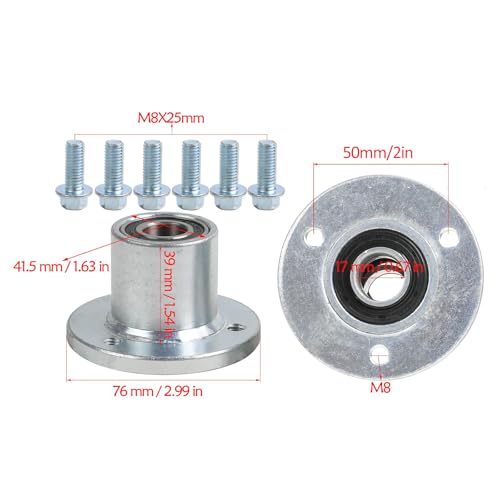 Front 10x4.50-5 Go Kart Wheels Racer Tire 10x4.50x5 Tubeless Tire w/Wheel Hub 17mm 3 Stud Steering Spindles for Mini Bike ATV Quad Drift Trike Lawn Mower - size: 10x4.50-5 in