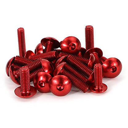 Universal Fairing Bolt Kits Fit for CRF/YZ/NINJA/GSX/DRZ Series - color: Red