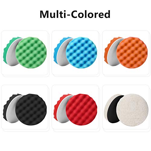 BBTO 12 Pcs 6 Inch Buffing Polishing Pads for Orbital Buffer Car Buffer