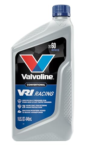 Valvoline VR1 Racing SAE 60 Motor Oil 1 QT, Case of 6 - size: 1 QT, Case of 6, style: VR1