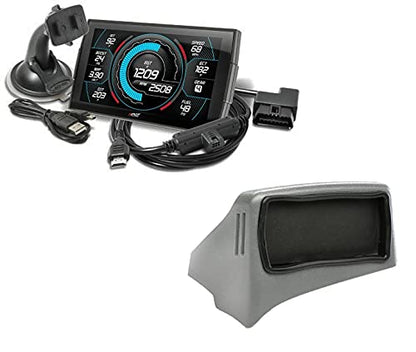 Edge Insight CTS3 Touch Screen Gauge Monitor 84130-3 & Dash Pod Mount 18502 Compatible with 2005-2007 Ford F250/F350 Super Duty Diesel Gas 5.4 6.0 6.8 Triton Powerstroke