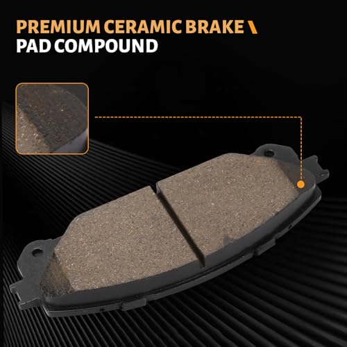 D1324 Front Ceramic Brake Pads Kit Fit For Lexus NX200t 2015-2017, For NX250 2022-2025, For NX300 2018-2021, For NX300h 2015-2021, For NX350 2022-2025, For NX350h 2022-2025 - style: HZ1324