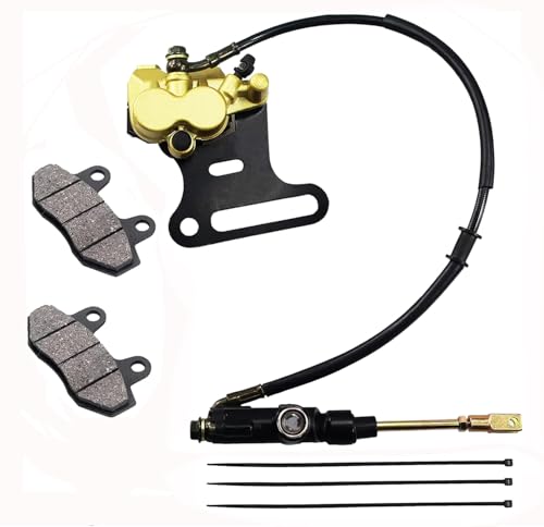 PRO BAT 12mm/0.47" Hydraulic Rear Disc Brake Caliper System w/Brakd Pad - color: Golden, size: 12mm