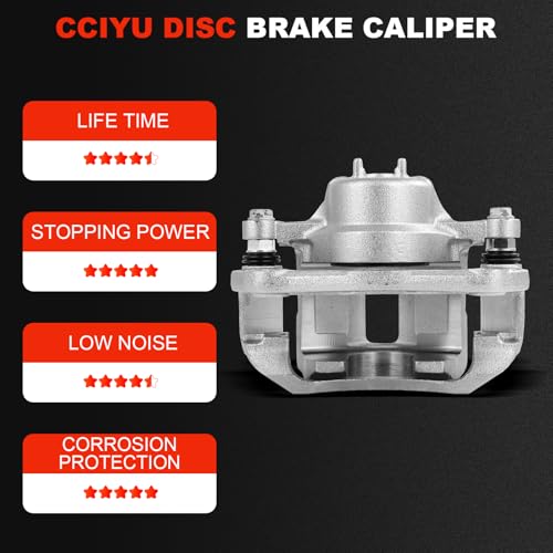cciyu Front Right Disc Brake Caliper Assembly With Bracket 19B3301 - size: Front Right[19B3301]