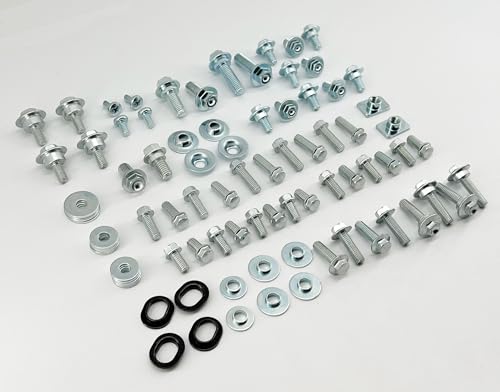 Specbolt Body Plastics Kit for KX250F KX450F Four Stroke Kawasaki Dirt Bikes: Fender Seat Radiator Shrouds Side Panels Number Plates & Fork Guard Fasteners 250F 450F KX250X KX450X KX 450 250 KXF