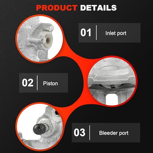 cciyu Rear Left & Right Disc Brake Calipers Assembly 19-B1447 19-B1446 - size: Rear[19-B1447+19-B1446]