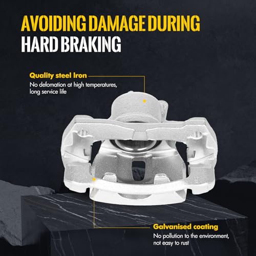 KUSATEC 19B3434 19B3435 Front Disc Brake Caliper with Bracket fit for Pontiac Vibe 2009-2010; Scion xD 2008-2014; Toyota Corolla 2009-2019/Matrix 2009-2014; Both Left & Right side