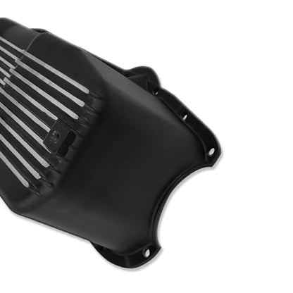 Finned Black Oil Pan for Chevy SBC 265 283 305 350 400 1955-1979 - color: Black, size: 1955-1979 SBC