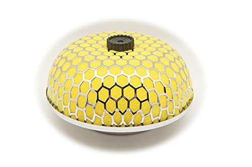 Autobahn88 Mushroom High Flow Air Intake Filter, 3" (76mm) Inlet, Oil-Free, Metal Frame (Yellow) - color: Mushroom Filter, 3" Inlet, Metal Frame, size: Yellow