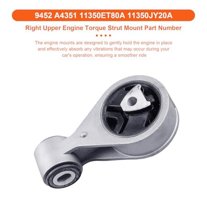 Engine Motor Mount Compatible with Nissan Sentra 2007 2008 2009 2010 L4 2.5L,Replacement for A7352 A4352 A7370 A4351 - size: Sentra 07-10