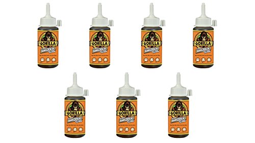 Gorilla Original Waterproof Polyurethane Glue, 4 ounce Bottle, Brown, (Pack of 7) - color: Brown, size: 4 ounce