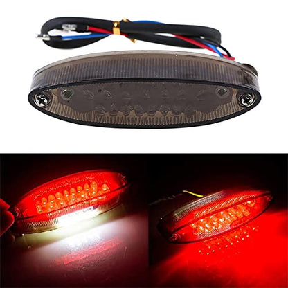 Motorcycle Taillight Universal Brake Stop Light ATV Tail Light - color: Smoke