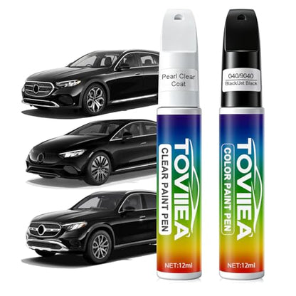 Black/Jet Black(040/9040) Touch Up Paint for Mercedes-Benz - color: (040/9040)Black/Jet Black for Black/Jet Black(040/9040) for C-Class Sedan 2024/E-Class Sedan 2024/S-Class Sedan 2024/GLC SUV 2024/GLE SUV 2025/GLS SUV 2025/EQE SUV 2024