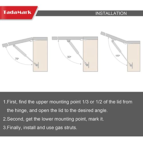 C16-06867 17 Inch 60lb/267N Gas Struts Shocks Springs 17.5" Lift Support for Leer Camper Shell are Snugtop Truck Topper Cap Canopy Door Rear Window Toolbox, GSNI-5200-60, 2 PCS - size: 17 inch, style: 60 Lb