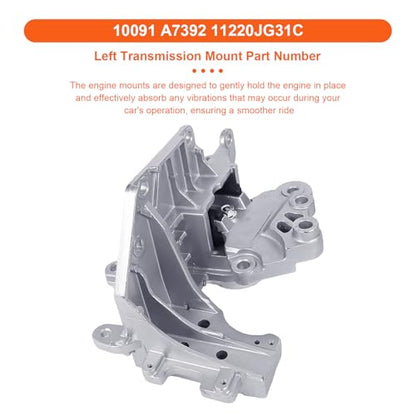 Engine Motor Mount Set & Trans Mount,Replaces A7392 A4352 A4351 A7370 - size: Nissan Rogue 08-13/Select 14-15 L4 2.5L