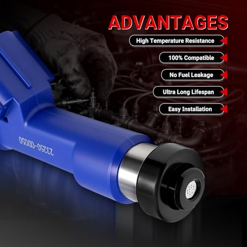 Set of 4 Fuel Injectors 232500D050 Compatible with Pontiac Toyota - size: 232500D050