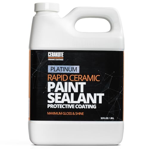CERAKOTE® Rapid Ceramic Paint Sealant - 32 oz Bulk Pack - Extremely Hydrophobic Ceramic Coating for Cars - Maximum Gloss & Shine – Unmatched Slickness - Pro Results - size: 32 Fl Oz (Pack of 1)