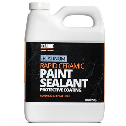CERAKOTE® Rapid Ceramic Paint Sealant - 32 oz Bulk Pack - Extremely Hydrophobic Ceramic Coating for Cars - Maximum Gloss & Shine – Unmatched Slickness - Pro Results - size: 32 Fl Oz (Pack of 1)