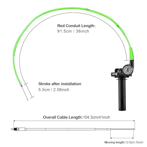 NIBBI Twists Throttle Grip,Dirt Bike Grips with Throttle Cable and Handlebar Grip for SSR125 Pit Bike, 22mm Motorcycle Throttle Assembly - color: Green
