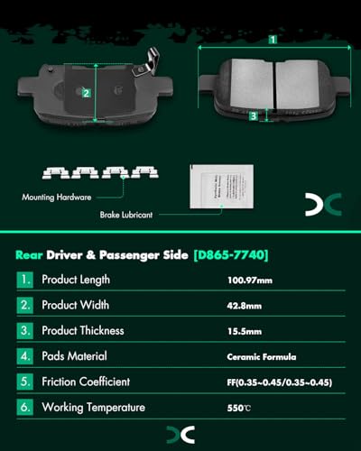 SCITOO Brake Kits Front and Rear Drill and Slotted Brake Rotor Ceramic Pads - size: 31275+D914 & 31318+D865 [4+8PCS]
