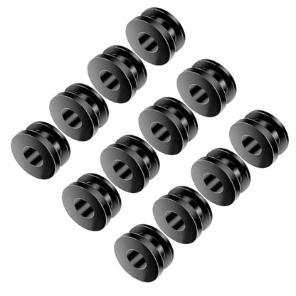 12-Pack Motorcycle Rubber Grommets Kit Compatible with Harley Honda Yamaha Suzuki Kawasaki Fairing Cowling - Durable TPU Replacement Washers for Windshield, Saddlebag, Side Cover & Bodywork Repair