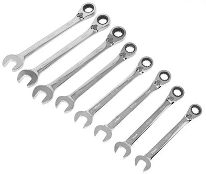WEN 16-Piece Professional-Grade Reversible Ratcheting Metric Combination Wrench Set with Storage Pouch (WR162)