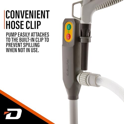 Deway Stick Fuel Pump, Trigger Nozzle, 51in Clear Hose, 4-AA, 3.2 GPM - style: Hand-Trigger Nozzle