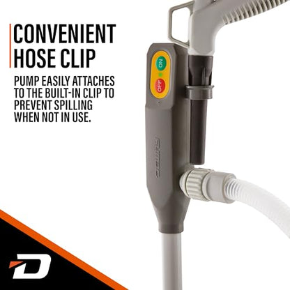 Deway Stick Fuel Pump, Trigger Nozzle, 51in Clear Hose, 4-AA, 3.2 GPM - style: Hand-Trigger Nozzle