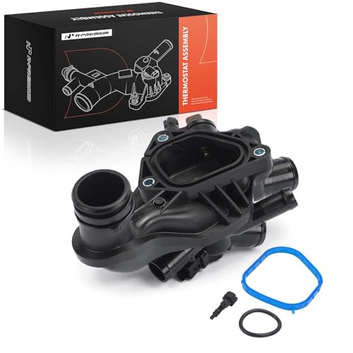 A-Premium Engine Coolant Thermostat and Housing Assembly with Sensors, Seal