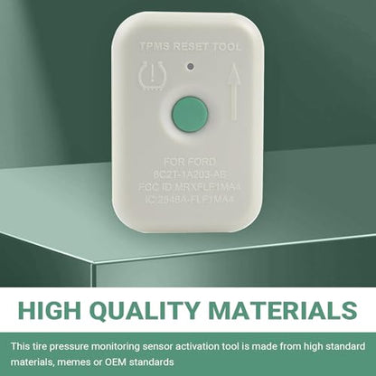 Ford Tpms Relearn Tool, TPMS Tire Pressure Resetter, Tire Pressure Reset Sensor Programming Tool, Replacement OEM# 8C2T-1A203-AB, Compatible with Ford (White)