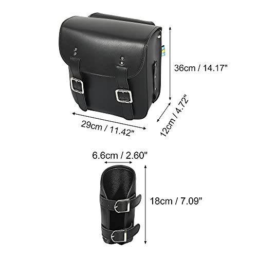 Motoforti Pair Motorcycle Saddlebag Side Tool Bags Cycling Luggage Bag Waterproof Faux Leather