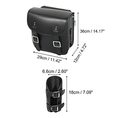 Motoforti Pair Motorcycle Saddlebag Side Tool Bags Cycling Luggage Bag Waterproof Faux Leather
