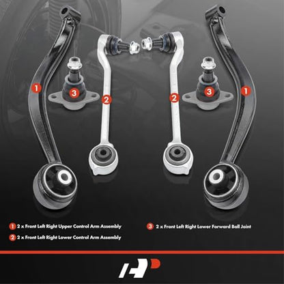 A-Premium 6Pcs Suspension Kit, Front Upper Lower Control Arm