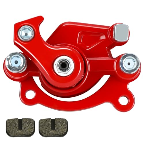HIAORS Mini Bike Rear Brake Caliper for Coleman CT100U CC100X B100 RB100 Baja DB30 Dirt Bug Motovox MBX10 MBX11 79cc 97cc 99cc 105cc 2.5hp 2.8hp Mega Moto MM-B80 MM-B105 GMB100 Parts Brake Pads Red - color: Red