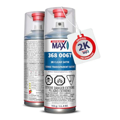 SprayMax 2K Semi Matte Clear Coat | 2K Satin Clear Coat Spray Paint