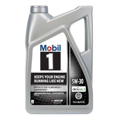 Mobil 1 Advanced Full Synthetic Motor Oil 5W-30, 5 Quart - size: 5 Quart (Pack of 1), style: Full Synthetic