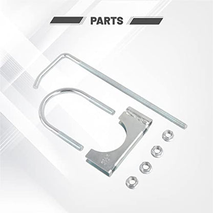 Exhaust Clamp With Hanger Fits 2.5" Exhaust Pipe, 2PCS - size: 2.5''