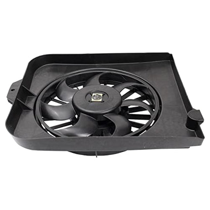 TRQ Left Radiator Cooling Fan Assembly Driver Side - style: RFA80428