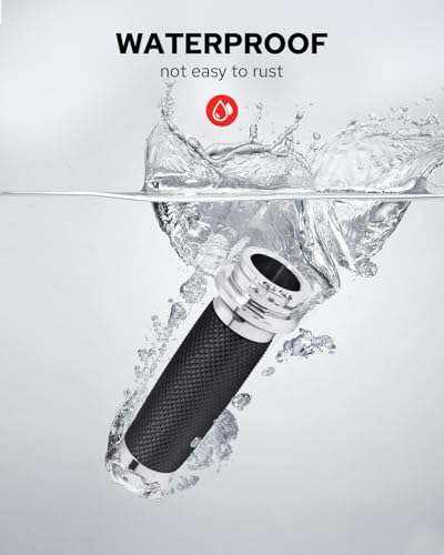 Benlari 1 Inch Motorcycle Hand Grips Handlebar Grips Cable Throttle Compatible for Harley Davidson Sportster Touring Dyna Softail Street Glide 883 1200 - color: Chrome