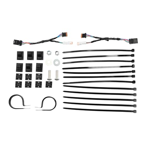 Green-L Lower Vented Fairing with 6.5" Speaker Pods and LED Turn Signals Light Kit Fit for Harley Touring Road King Street Glide Electra Glide Ultra 2014-2024 - color: Gloss Black w/ Speaker Pods