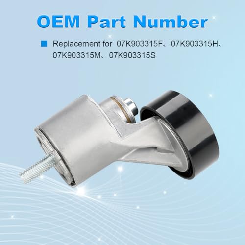 Belt Tensioner with Pulley Compatible with Volkswagen Beetle 2006-2015 - size: 07K903315S