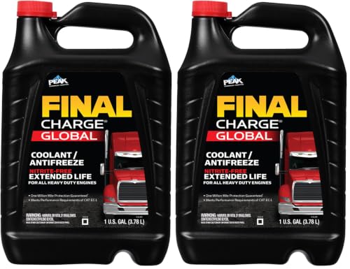 PEAK Final Charge Global Extended Life Concentrate Antifreeze/Coolant for All Heavy Duty Engine Cooling Systems, 1 Gal. (Pack of 2) - size: Concentrate (Pack of 2)