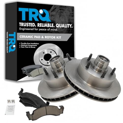 TRQ Front Ceramic Brake Pad and Rotor Set