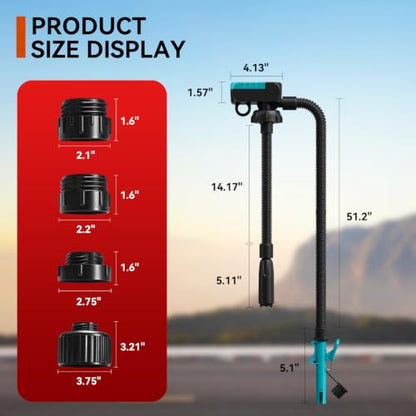 Fuel Transfer Pump with Auto-Stop,4.2 GPM electric gas can pump. - color: Blue